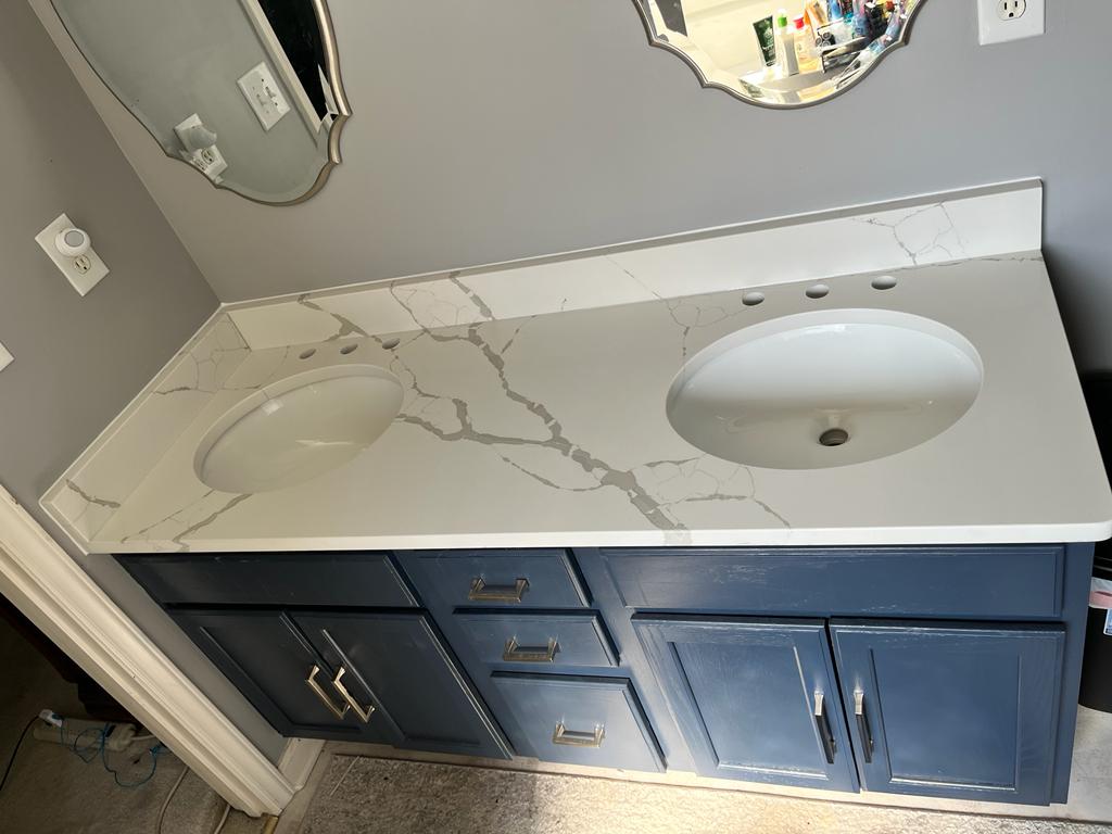 Calacatta Statuario bathroom countertop