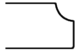 Cove countertop edge profile