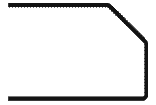 ½-inch Bevel countertop edge profile