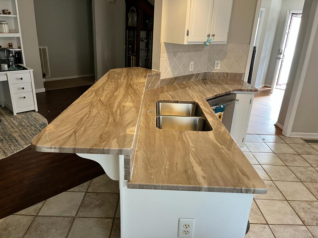 Kalahari quartzite kitchen installation