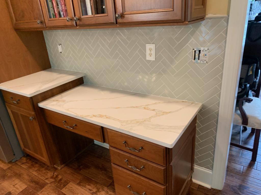 Calacatta Poseidon quartz countertop project
