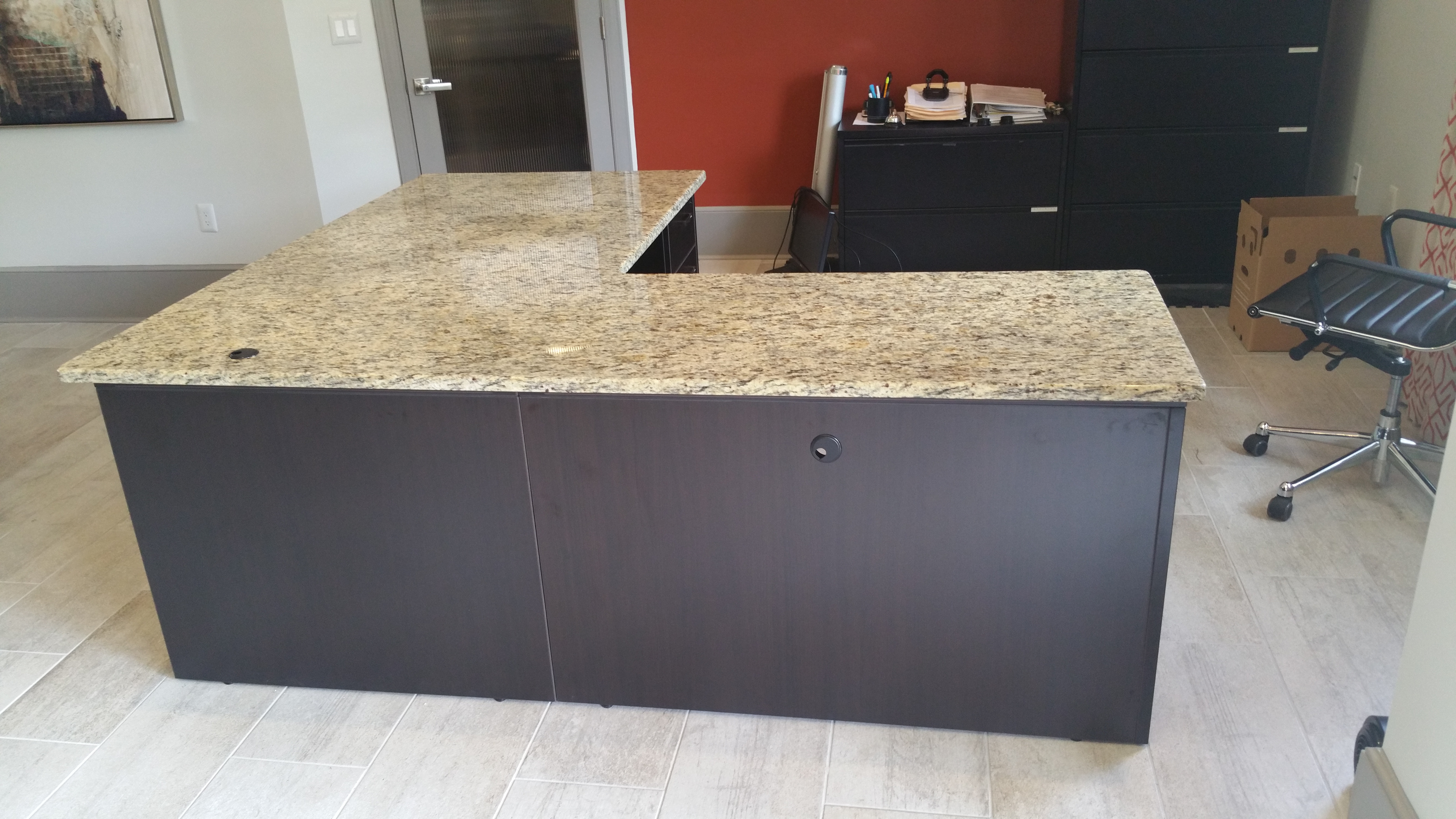 Custom granite installation