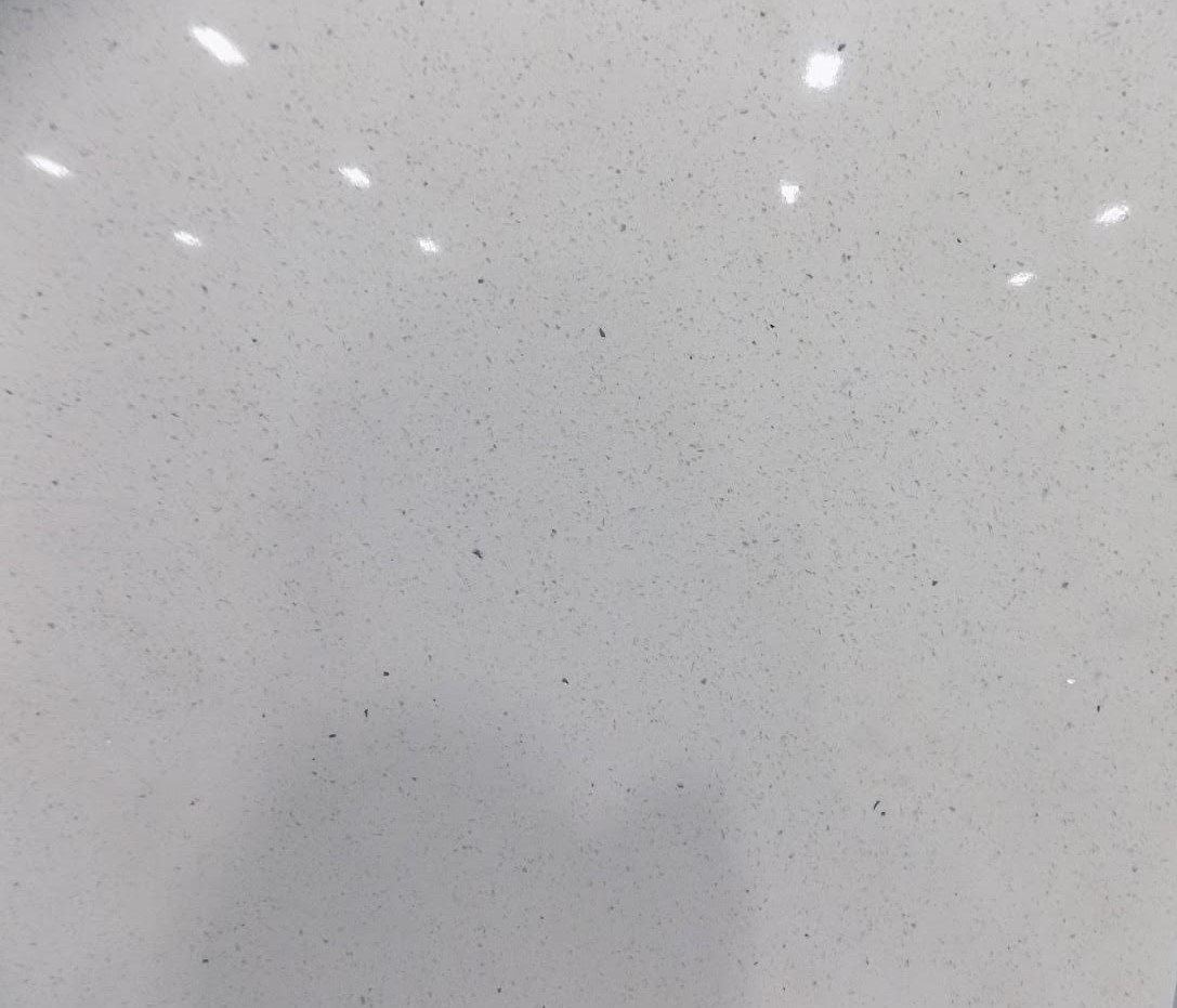 Silver White countertop material sample