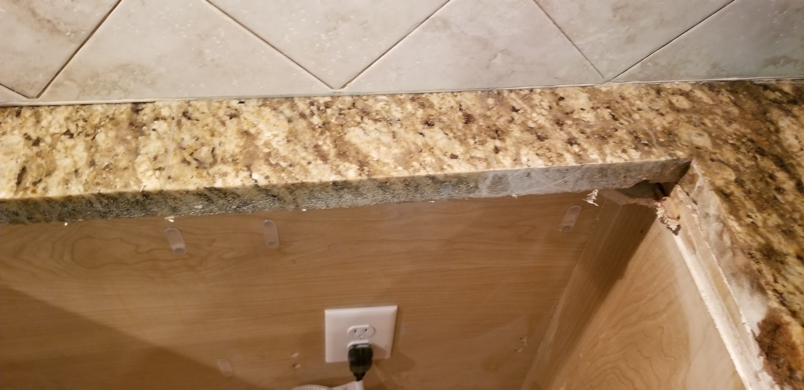Cooktop crack after repair